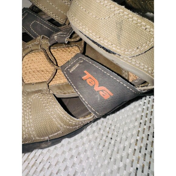 Teva Leather Upper Outdoor Hiking Trail Sandals 10 adjustable Straps Cushion - Picture 6 of 11